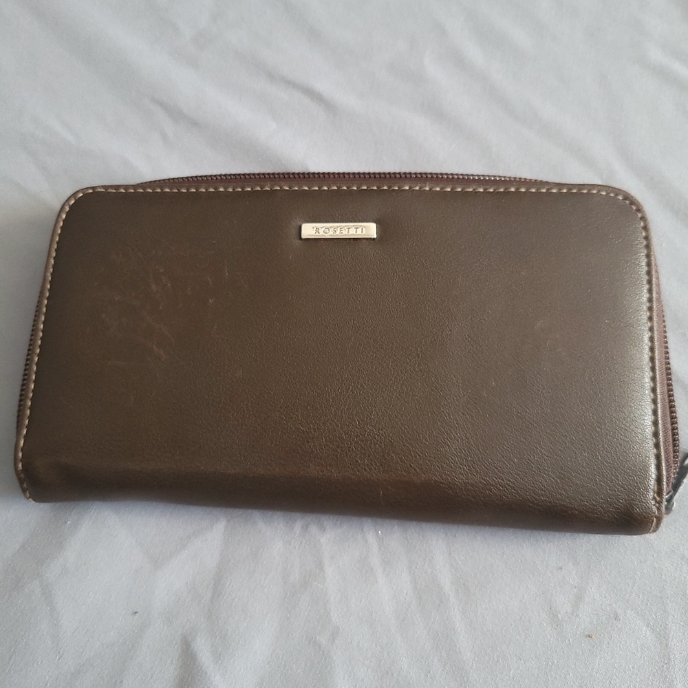 Rosetti brown wallet clutch